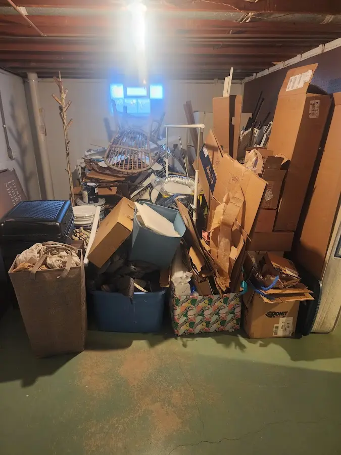 Roll-off dumpster container at job site for 20 Yard Dumpster Rental in Countryside